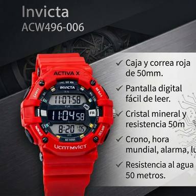Reloj Invicta Activa X ACW496-006 Rojo